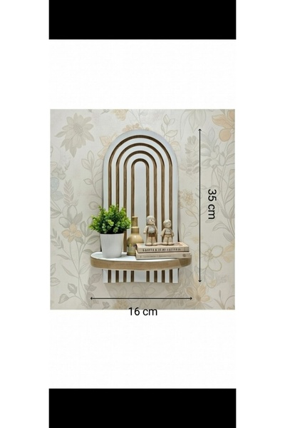 Muall Collection DEKORATİF DUVAR RAFI (1 ADET) BEYAZ - SAĞLAM MDF
