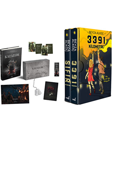 Pukka yayınları Kazazede 4 Kutulu Askeri Künye Ciltli ve 3391 KM Serisi 2 Kit...