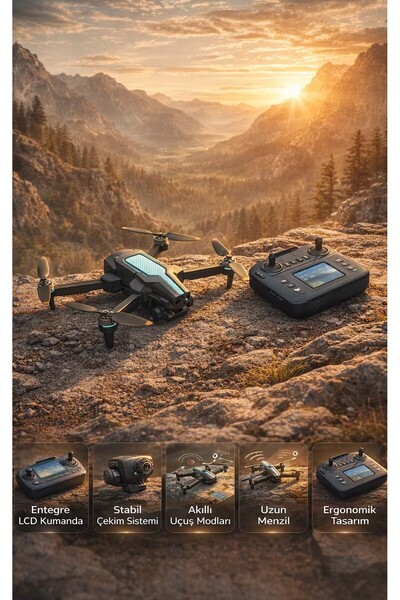 FaroxTech Uzaktan Kumandalı GPS Destekli Drone - Engel Tanıma ve Otomatik Eve...