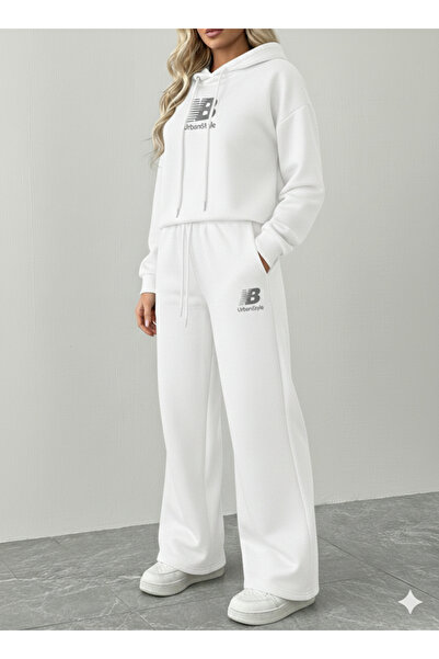 NİCE Mininal Women's Oversized Baggy Tracksuit Set |   Winter Thick 3 Thread ...