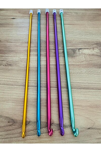 hobim42 35 Cm Çelik Titanyum Gagalı Şiş Seti 5 Adet Büyük Numaralar 6/7/8/9/10