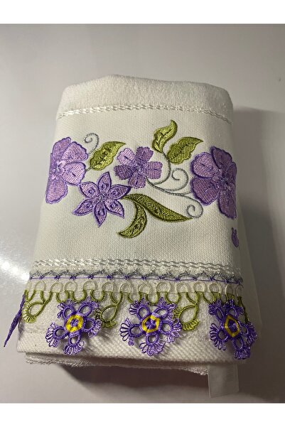 alkancollectıon Çeyizlik Hediyelik İşlemeli El Havlusu