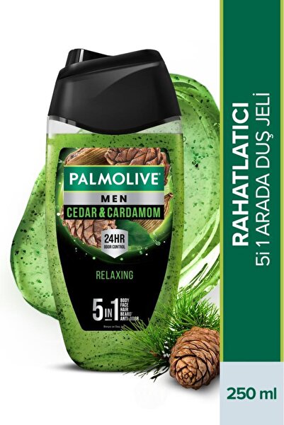 Palmolive Men Sedir Ağacı ve Kakule Kokulu 5in1 Vücut, Yüz, Saç, Sakal ve Kok...