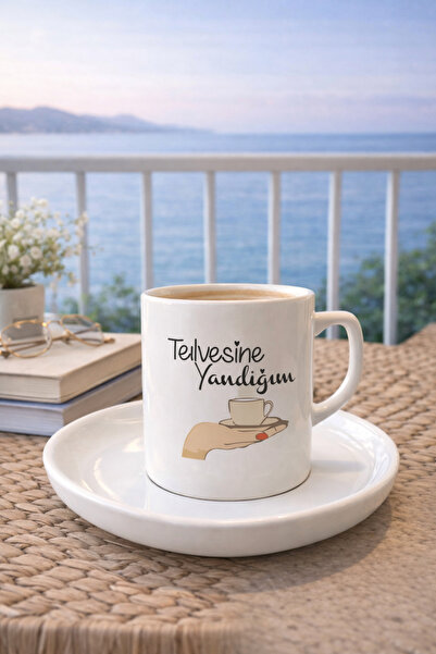 çokaş Single Printed Turkish Coffee Cup -4