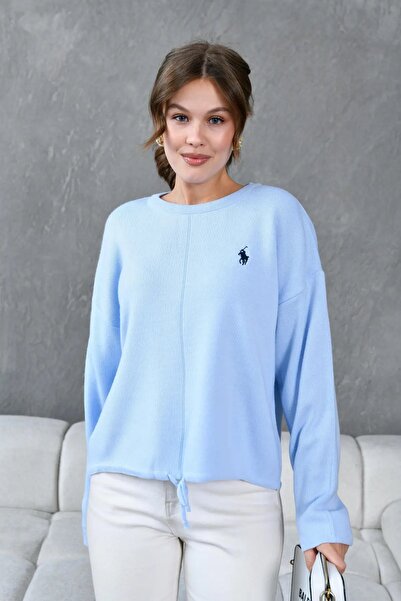 Park Karon Women's Crew Neck Skirt Lace-Up Knitwear Sweater 10903