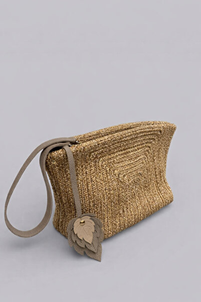 MaVaux Calia Extra Light Soft Rope Weave Genuine Leather Detailed Clutch and ...