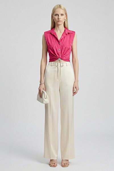 Rays 251166 Zero Sleeve Tie-Up Shirt Fuchsia