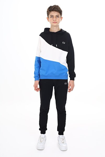 Toontoy Boy's 2-Piece Set Printed Hooded Sweatshirt & Jogger Sweatpants with ...