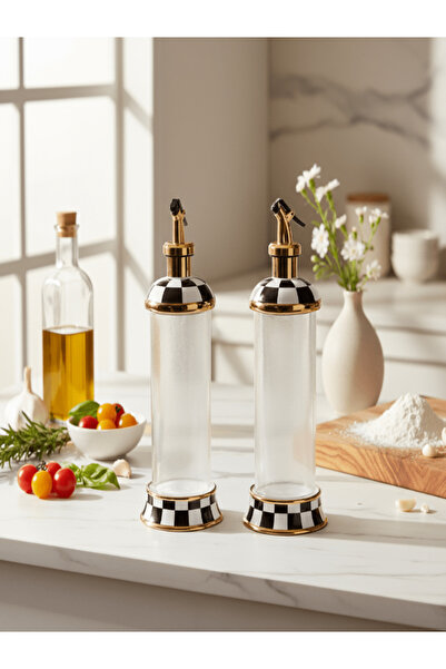 Mayflower Glass & Ceramic Oil Bottle Set