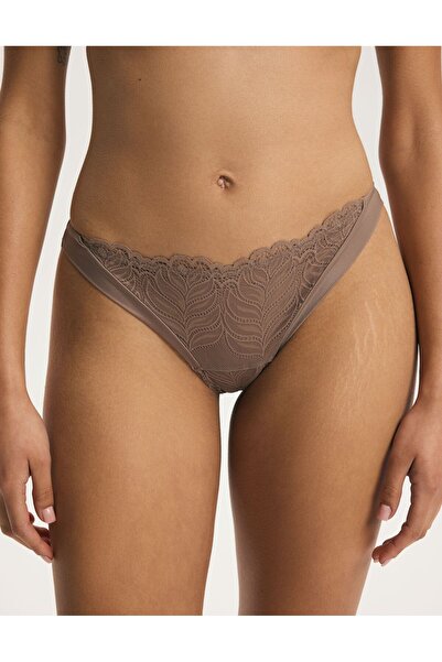 ESOTIQ Woman's Elegant Thong Briefs Panties with Beautiful Botanical Lace Sex...