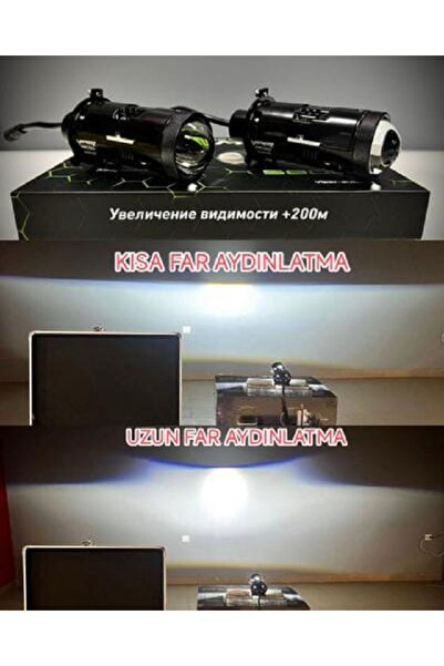 FORTİCO Yeni Nesil H4 Mercek Far 5800K Led 60w 23000 lümen– Güçlü ve Odaklı Işık PİRİMESJ