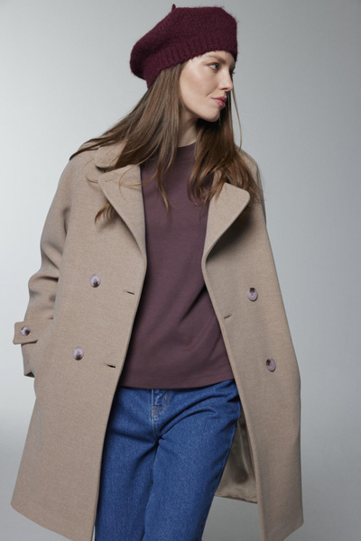 Zühre Button Detailed Short Mink Coat 14087