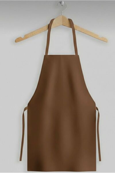 NAKKAŞİ ZARİF Fade-Resistant Kitchen Apron/Brown