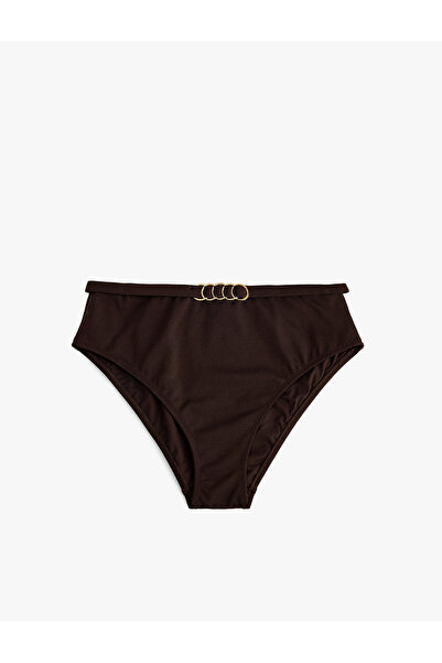 Koton High Waist Bikini Bottom with Accessory Detail