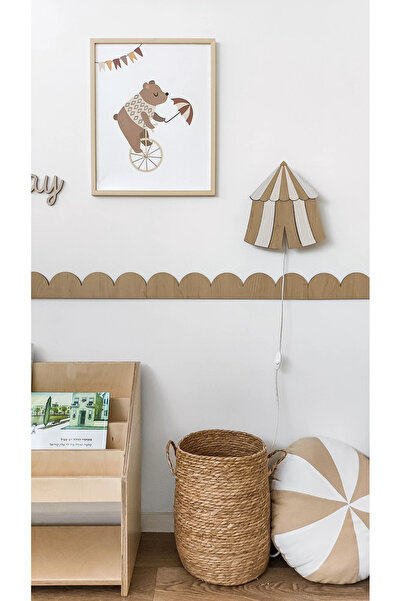 DECOMALL ( PP-53 ) Bebek & Çocuk Odası Ahşap Kemer Bordür 3mm Kabartmalı Şeri...