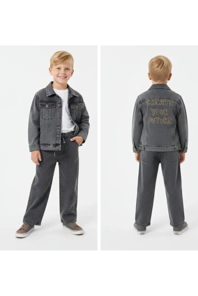 Tuffy Kids Boy's Washable and Lycra 3-Piece Denim Suit