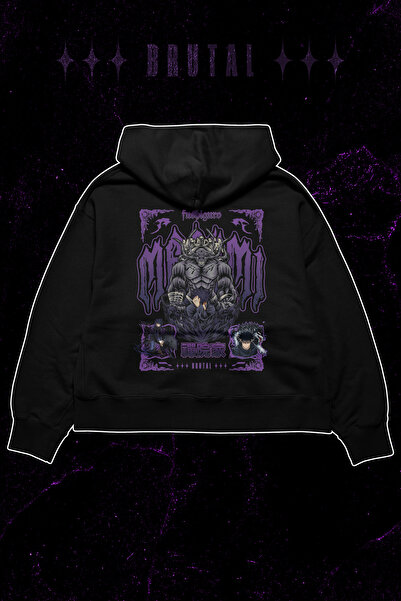 Brutal Dept. هودي بتصميم جوجوتسو كايسن ميغومي - سويت شيرت أنيمي أسود للجنسين