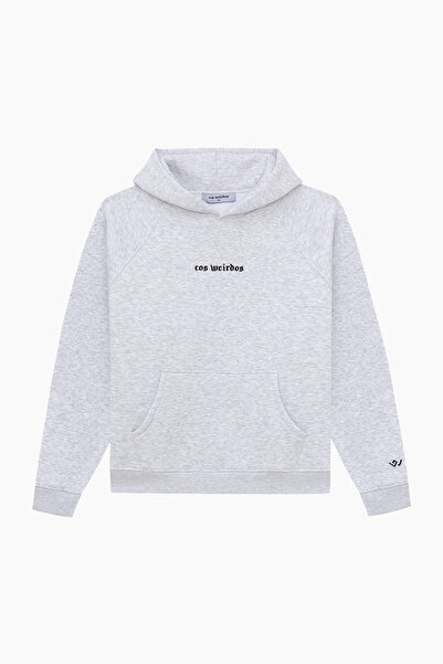 Cos Weirdos Gray Gray Basic Oversized Hoodie Sweatshirt