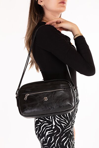 Gondol Γυναικεία ημερήσια τσάντα ώμου χιαστί gp.1452 Μαύρο