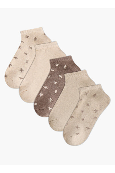 Flora Bella by Shoexpress Pack of 5 Ankle Length Cotton Socks
