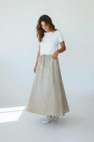 ECE GİYİM Women's Cotton Sports Skirt with Elastic Waist and Pockets, Cotton ...