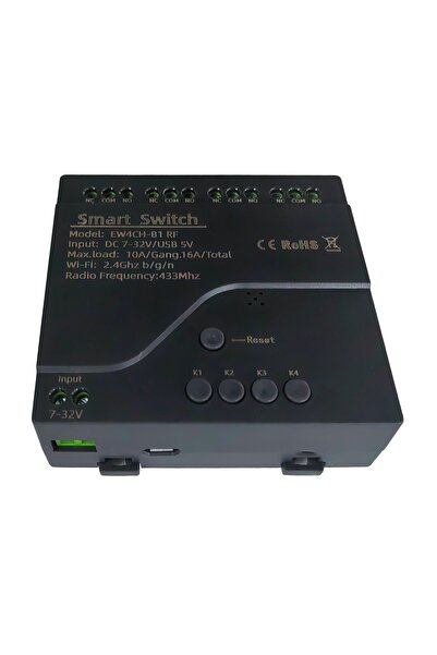 bilteknik Ewelink 4Ch Dry Contact 7-32V Smart Relay 4 Channels Smart Switch