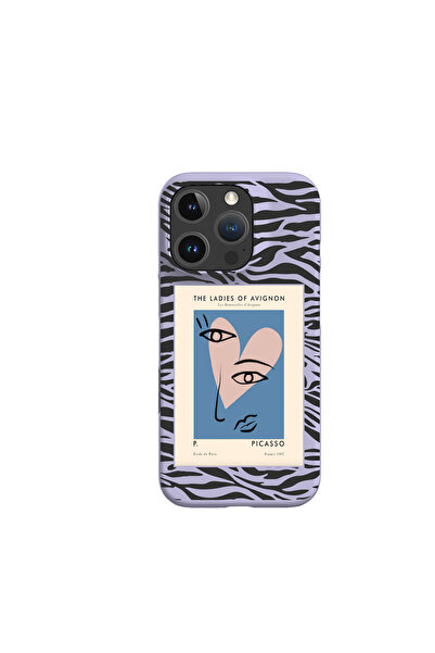 KaffCase غطاء هاتف آيفون 16 برو ماكس من السيليكون الفاخر بنمط الحمار الوحشي