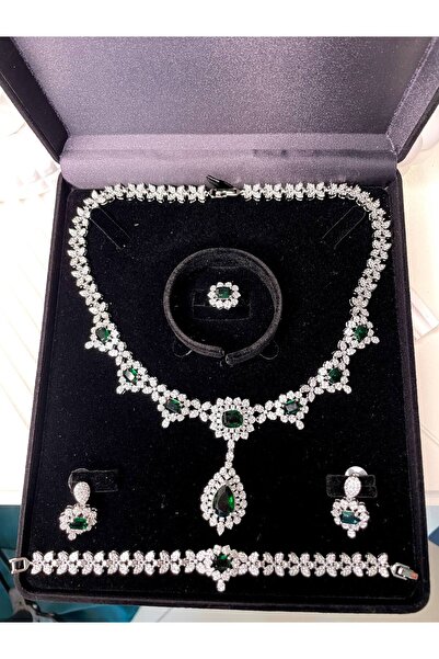 Luxiva Altın kaplama premium zirkon taşlı kolye bileklik küpe yüzük lüks geli...