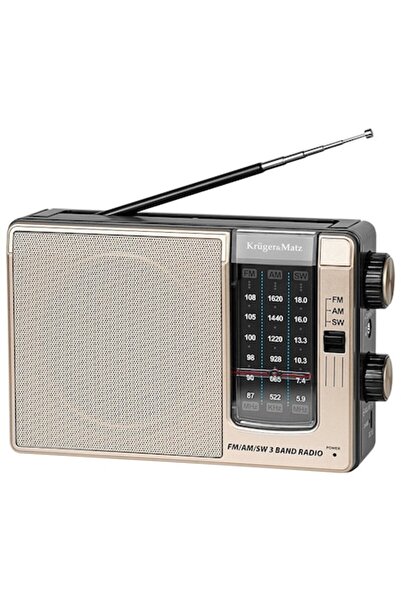 Kruger&Matz Portable analog radio, AM/FM/SW, 3W output, USB-C input, 800 mAh ...