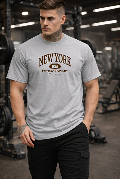 dont quıt Gray T-Shirt 100% Cotton New York Design