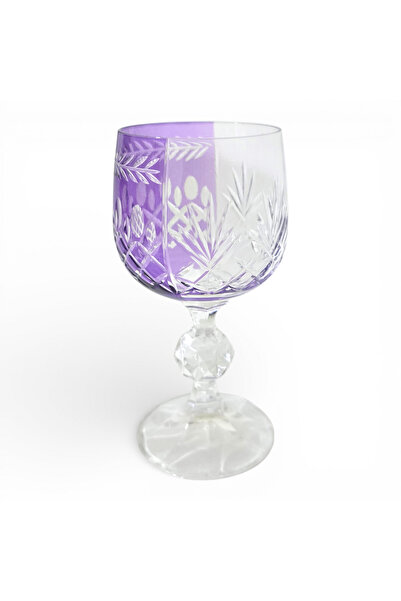 Sudedi Home Purple – Transparent Double Color Crystal Presentation Cup with C...