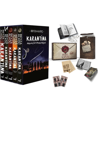 İndigo Kitap Karantina Serisi Seti-5 Kitap Takım- Ciltli Kutulu ve Bülbül Kap...