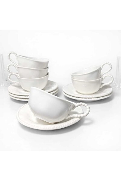 YONCA ART CONCEPT ACAR MARKA KALİTELİ PORSELEN 6LI FİNCAN ÇAY SETİ- ÇEYİZ SOF...