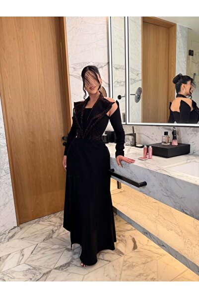 saher-alshrek Black jumpsuit dress for special occasions