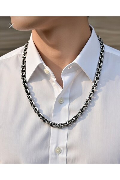 Açıkmeşe Ev Yaşam Ürünleri Miami Cuban Thick Chain Steel Necklace 9mm 60cm Ne...