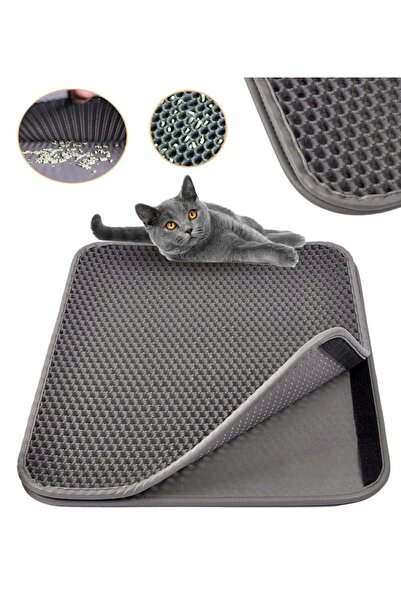 zola Cat litter mat, double, rubber/EVA foam, 40 x 50 cm, grey