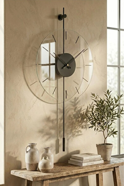 AGA KONSEPT Siyah Primera Glazing Black Time (35*90 cm), Modern Dekoratif Met...