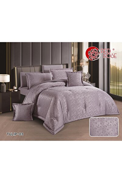Red Rose Jacquard Microfiber Duvet(5 Pieces) - Single and Twin Sizes - Size 2...