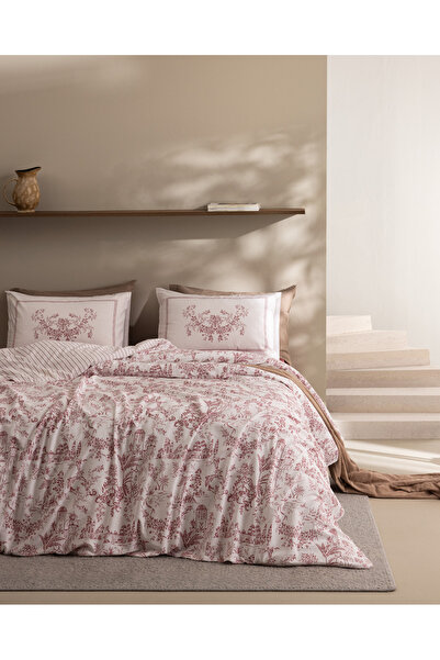 Madame Coco Etole King Size Elastic 100% Cotton Ranforce Printed Duvet Cover ...