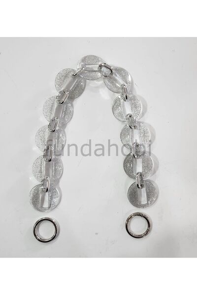 fundahobi Acrylic Bag Handles - with Silver Attachments