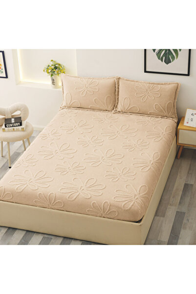 FIONNA.RO Cocolino Embossed Flowers Duvet Cover 180x200cm - Beige