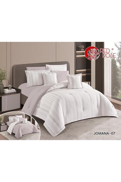 Red Rose مفرش(لحاف) زوجي جومانا مايكروفايبر فندقي (7 قطع) - نفرين - مقاس 260*240
