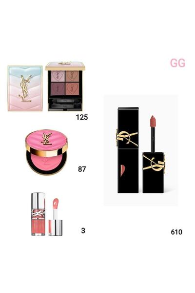 DIOREXA مجموعة من مستحضرات التجميل لوحة ظلال عيون، وأحمر خدود، وملمع شفاه سائ...