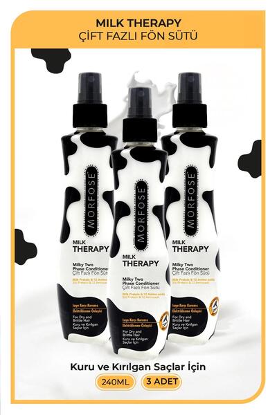 Morfose Milk Shake Fön Suyu 240 ml 3 Adet