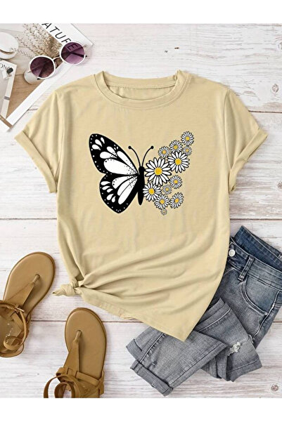 PENTHİLUS Unisex Oversize T-Shirt - Beige