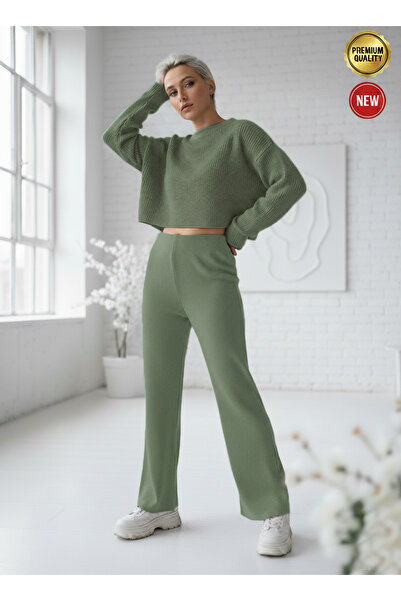 Teenage Millionaire Women's Aqua Green Knitwear Trousers Single Bottom S-M-L ...