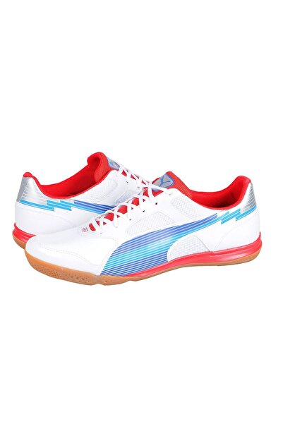 Puma EvoSPEED 4 Indoor Football Boots - white-limoges-red 44.5