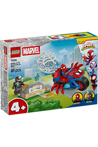 LEGO Marvel Spidey Motorcycle vs Rhino Set 11206