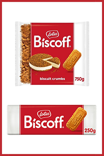 Lotus Biscoff Bisküvi Kırığı 750g + Karamelli Bisküvi 250g Set Cheesecake & T...