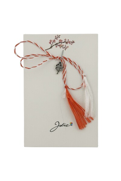 JOLIE Set of 10 Traditional Martisor, Jolie, Model TRIFOI 3 with Braided Whit...
